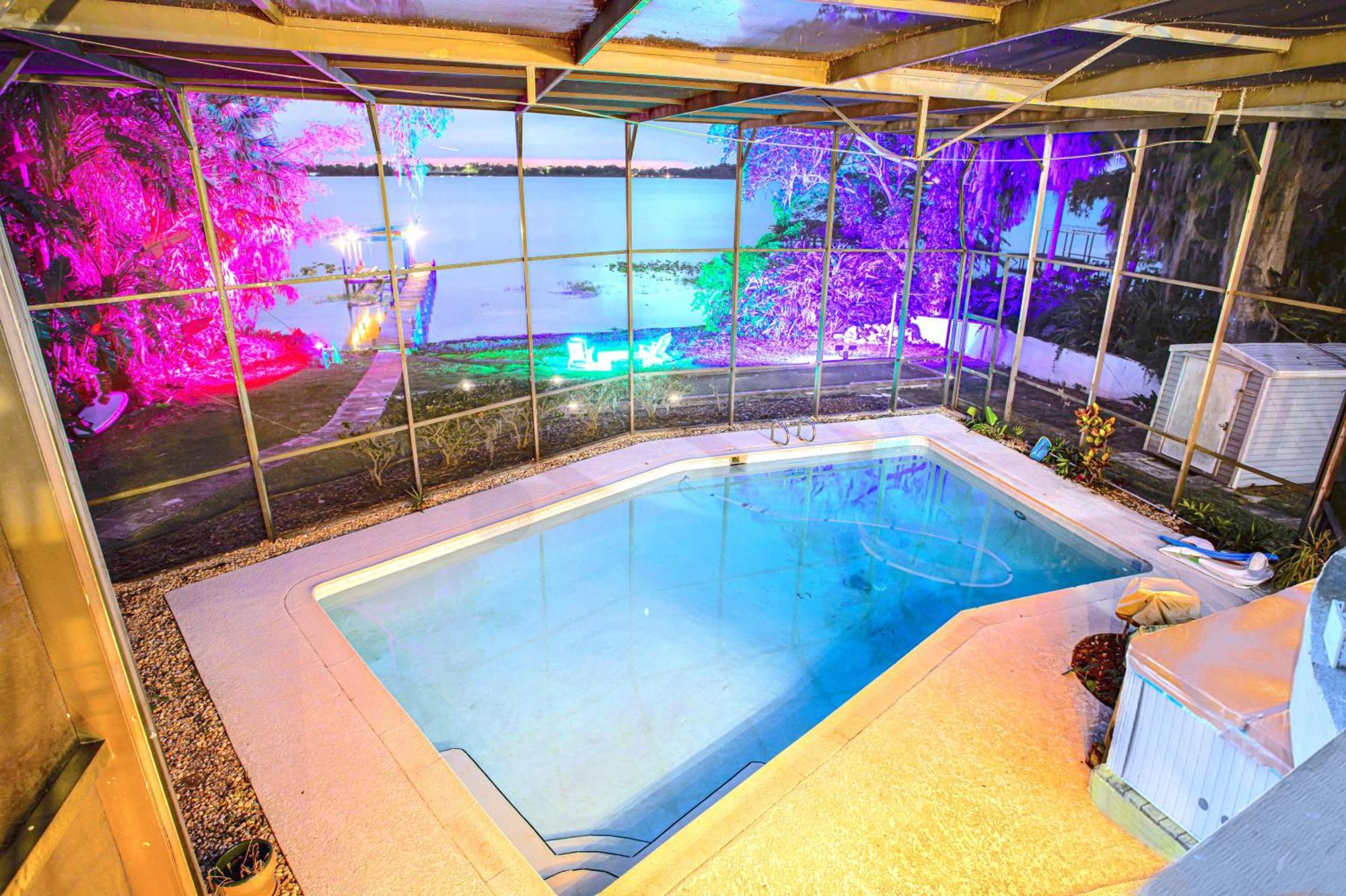 Spacious Lakefront House With Pool, Hottub, & Boating Orlando Kültér fotó